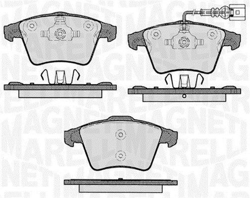 MAGNETI MARELLI stabdžių trinkelių rinkinys, diskinis stabdys 363916060413